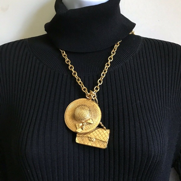 CHANEL Jewelry - CHANEL Iconic Necklace With Quilted bag And Straw